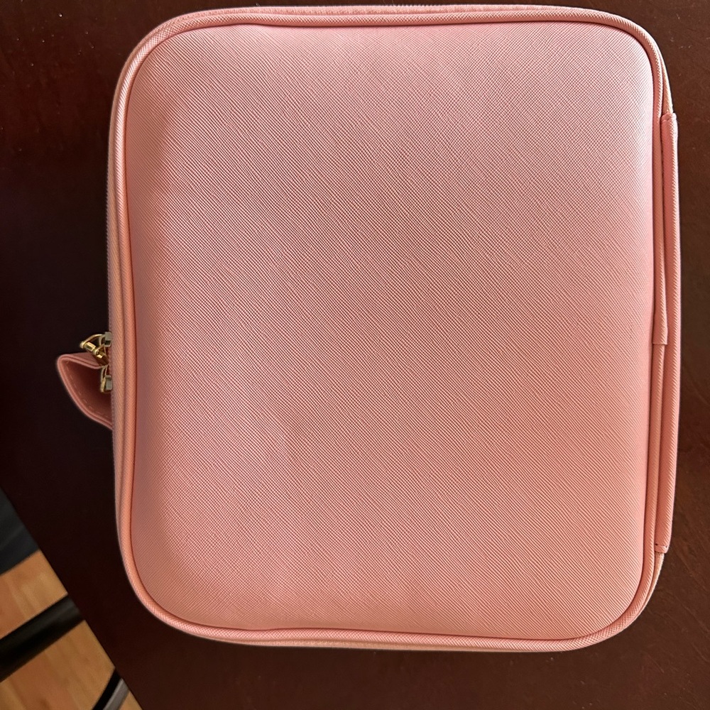 Pink Square Travel Makeup or Jewelry Case